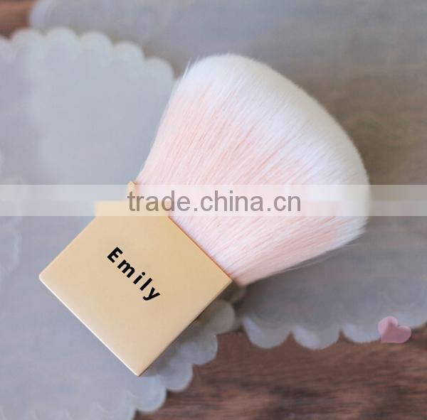 Face Flat Mini Kabuki Brush, Synthetic Hair Kabuki Brush with Pu bag