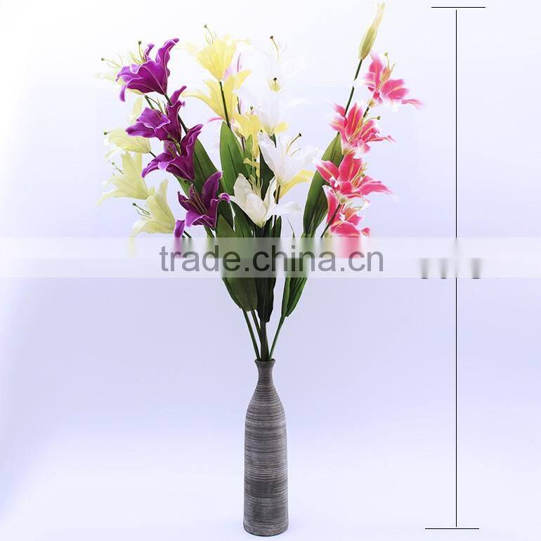 cheap artificial Wholesale silk flowers lily flower long stem