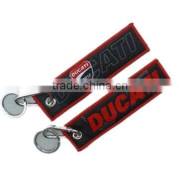 Custom Made High Quality Airlines Pilot Embroidery Jacqaurd Keyring Keychain Gift and Promotion