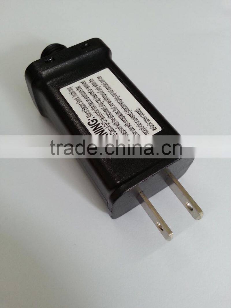 US Plug Outdoor UL Adapter AC120V DC12v for decorative String Lights IP44