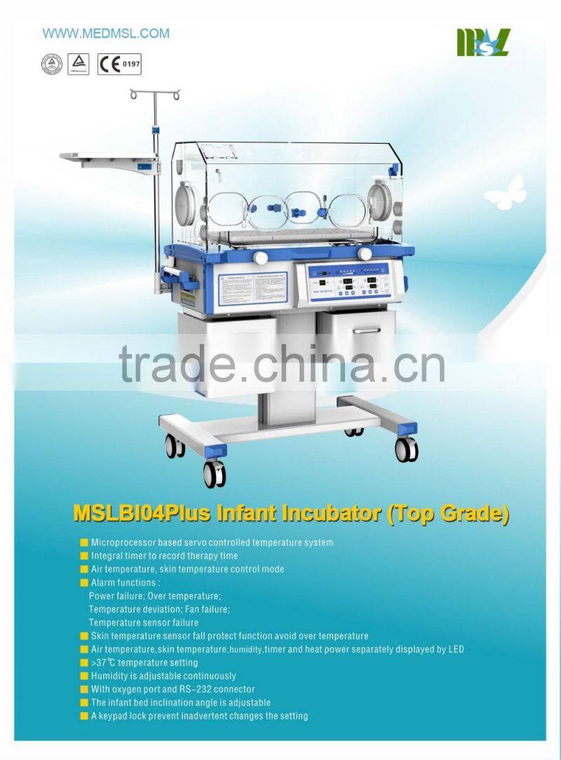 Top Grade Medical Equipment Infant Incubator (MSLBI04plus)