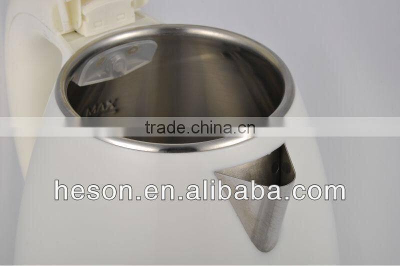 Plastic Electric Water Kettle (stainless steel inside)1.2L,european electrical supplies