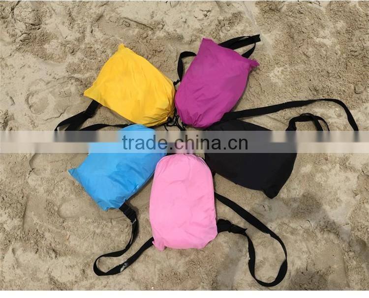2016 New Colorful Outdoor Sleeping Air Bag lazy bag fast Inflatable Air Bed Hangout Sofa