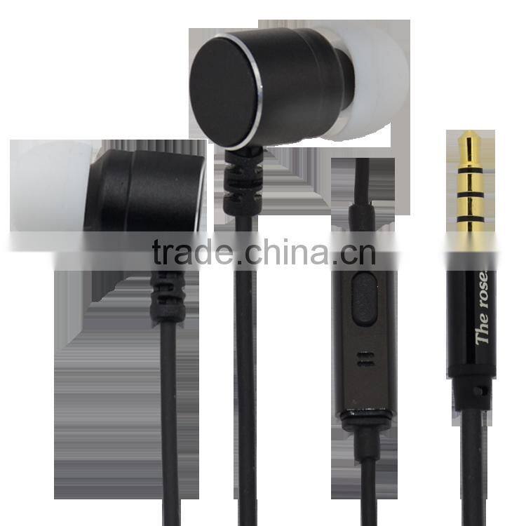 High Quality Cheap Metallic Earphone With MIC For Mobile Phones