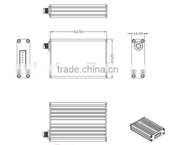 SV612 100mW 1400M Long range TTL/RS232/ RS485 Wireless Module