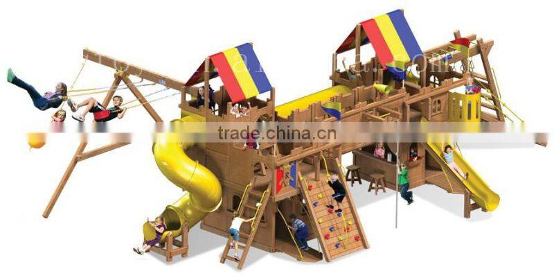 30sqm Commercial Multi-functional Interesting Wood Material Outdoor Amusement Park