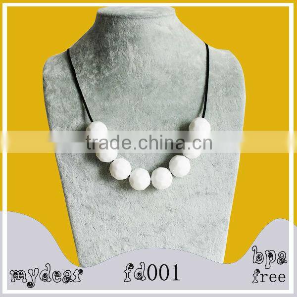 silicone teething beads for jewelry and silicone baby teether