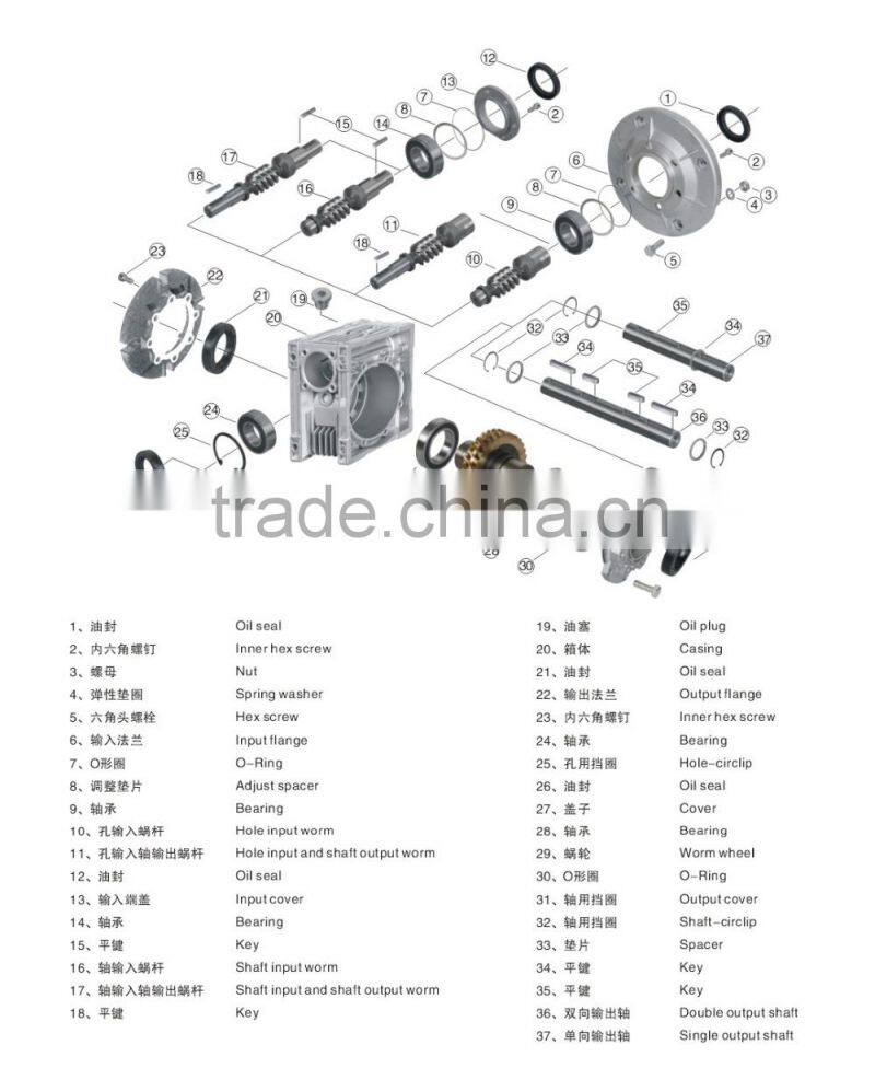 Robust construction Reduction Gearboxes