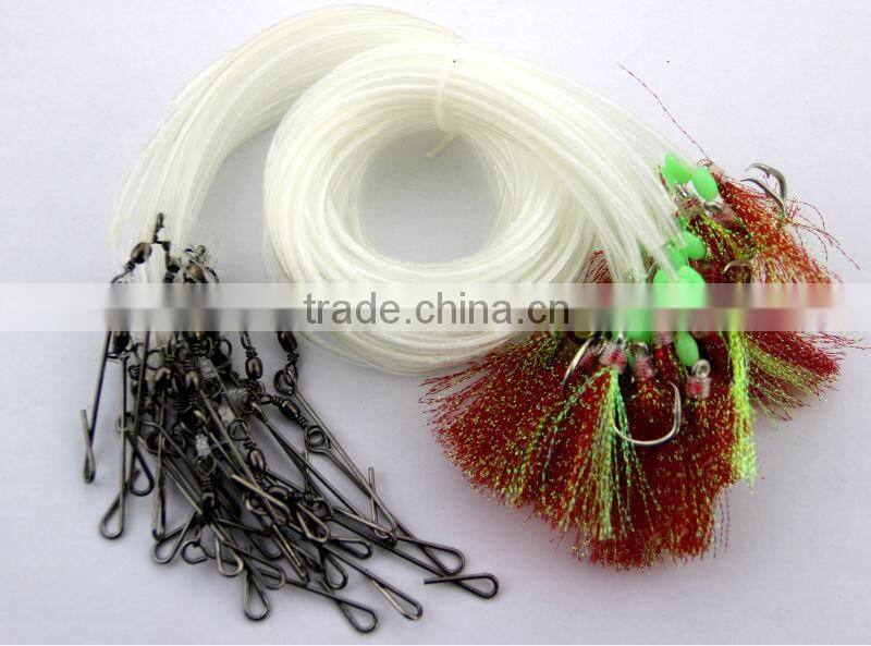 The New 2016 Japan fishing hooks 25pcs/1 bag Longline Traces flasher tubing hook 50cm fishhook lure hook for fishing