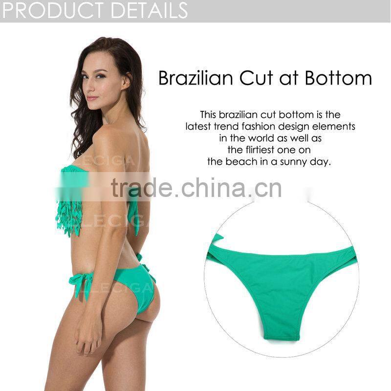 2016 Push-up Bandeau Top Bikini Swimsuit