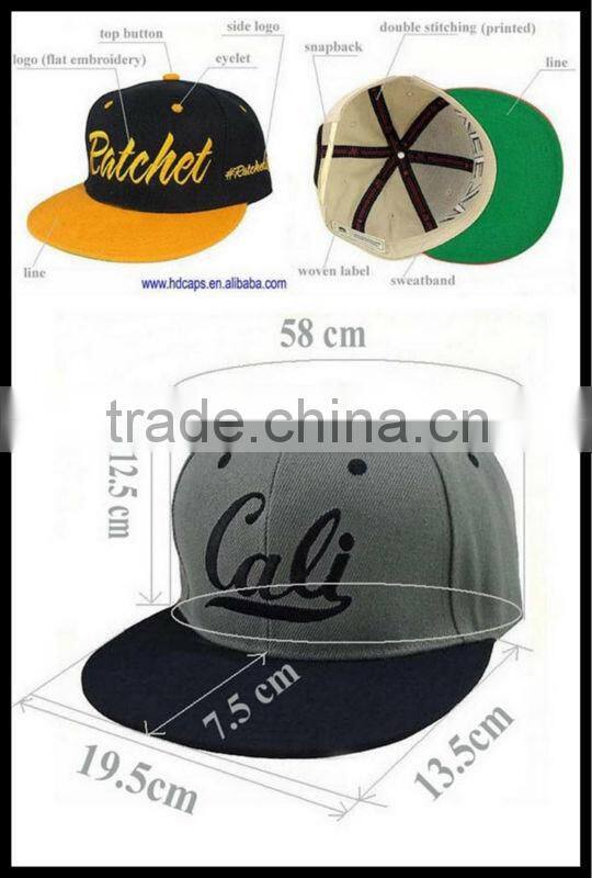 Short Brim Flat Bill Mesh Weaving Cap With Embroidery