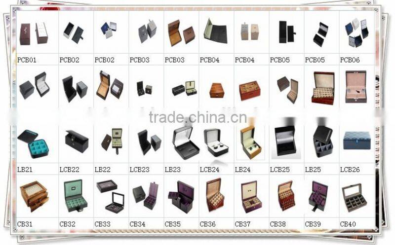 2015 hot fashion luxury wood cufflink box with traditional style