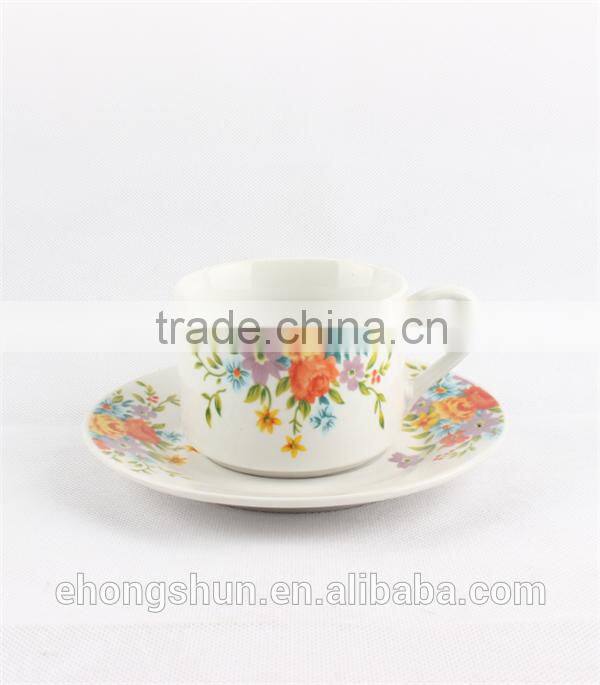 Wholesale bulk tea cup and saucer sets ceramic tableware