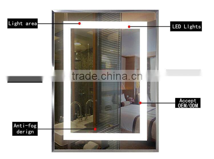 Full Length Lighted Wall Mirror with North America Standard