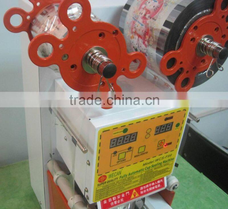 CE approved Automatic cup Sealer machine/ With Counter GL-SA01 bubble tea machine/ Automatic plastic cup sealing machine