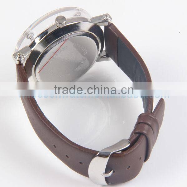 Hot sell wrist band watch with plastic case