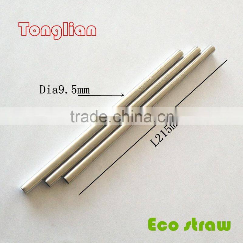 Dia 6mm L 8.5" Stainless Steel Drinking Straw 4 with 1 brush packed in new design blister card
