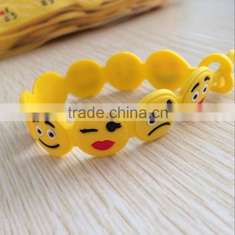Funny Pvc Emoji bracelet