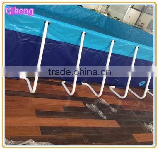 2016 new top selling non inflatable pool, metal frame swimming pool with water slide, custom inflatable pool