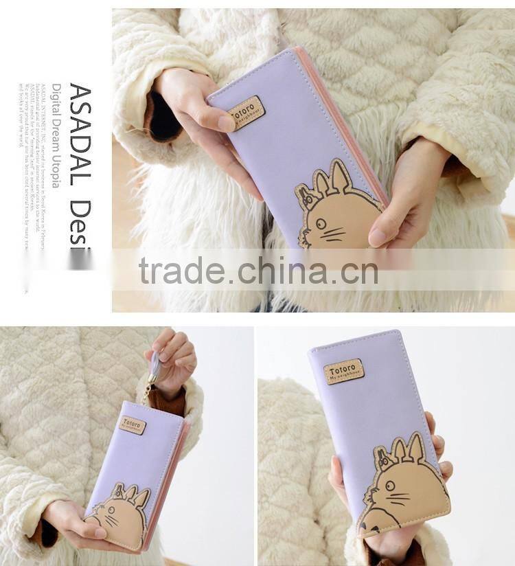Long Style Cartoon Totoro Girls Wallet Zipper Hasp Ladies Clutch Purse