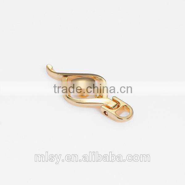 Special design shape gold zipper puller bag accessory Brightness B1-80003