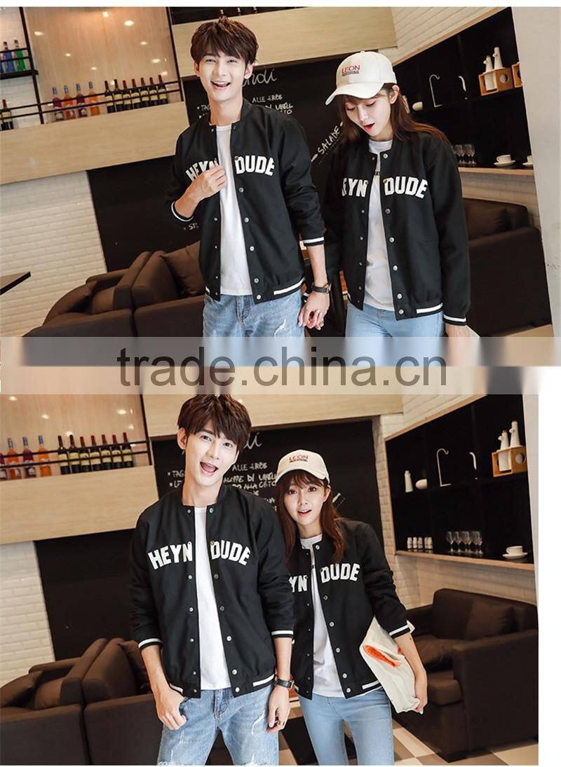 2016 New Fashion Young Men and Women Couples Outfit Korea Style Print Coat Outware Jackets OEM