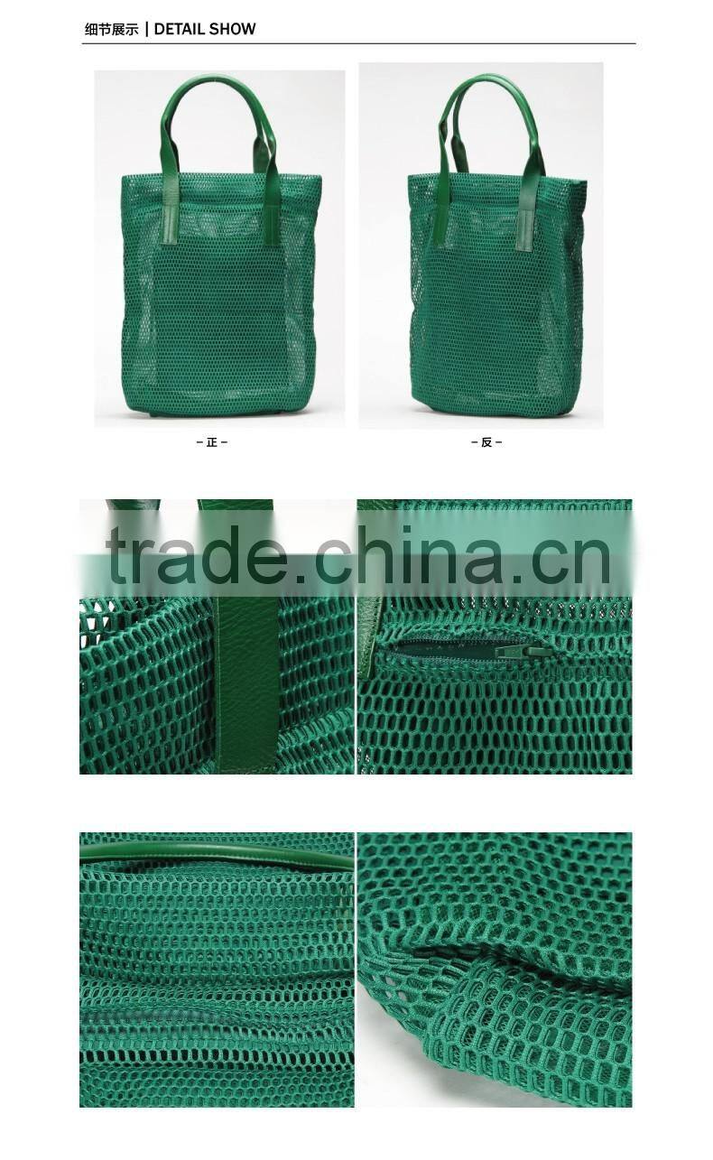 Factory wholesale fashionable cheap promotional leather handle women tote bag GW854