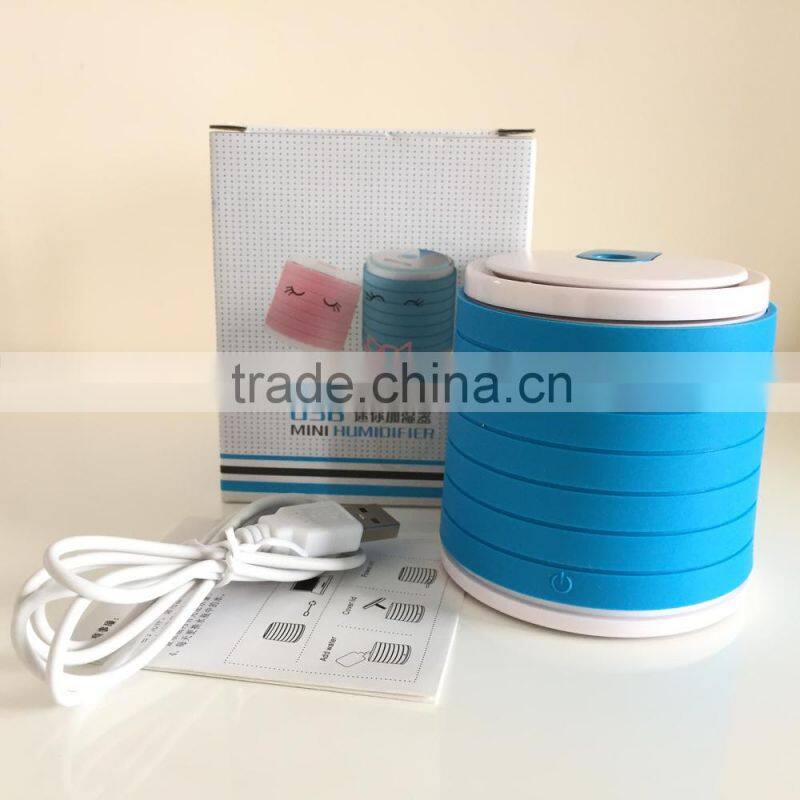 USB Mini Ultrasonic Humidifier Atomizer With Led Light