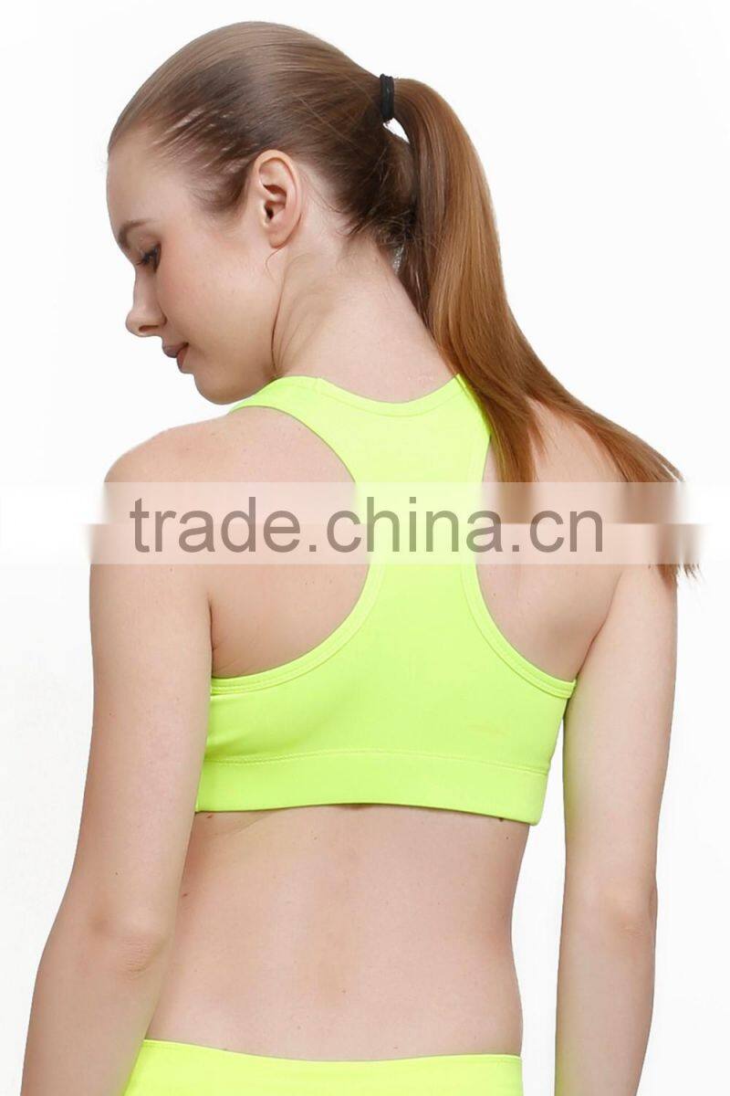 Women's Hot sale plain Spandex Fitness Quick-dry Sports Bra