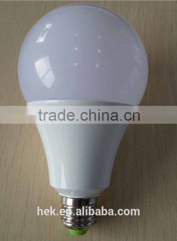 Plastic aluminum 85-265v 15w e27 led bulb light