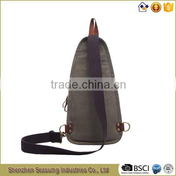 High Desity Washing Canvas Day Backpack Sling Bag