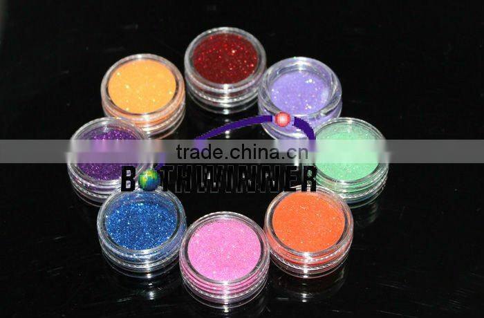 Colorful Nail Art Glitter acrylic powder for nail decoration set,shape glitter