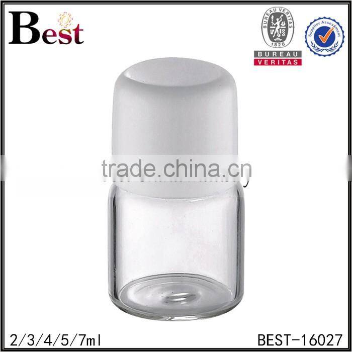 2ml 3ml 4ml 5ml 7ml flat bottom glass test tube with white screw cap