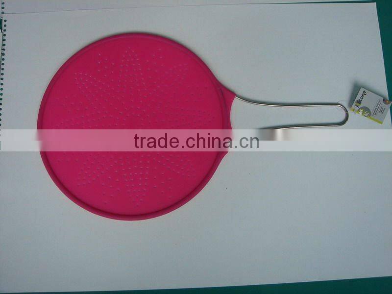 Stainless mesh strainer sieve,silicone kitchen tool strainers,100% Food grade