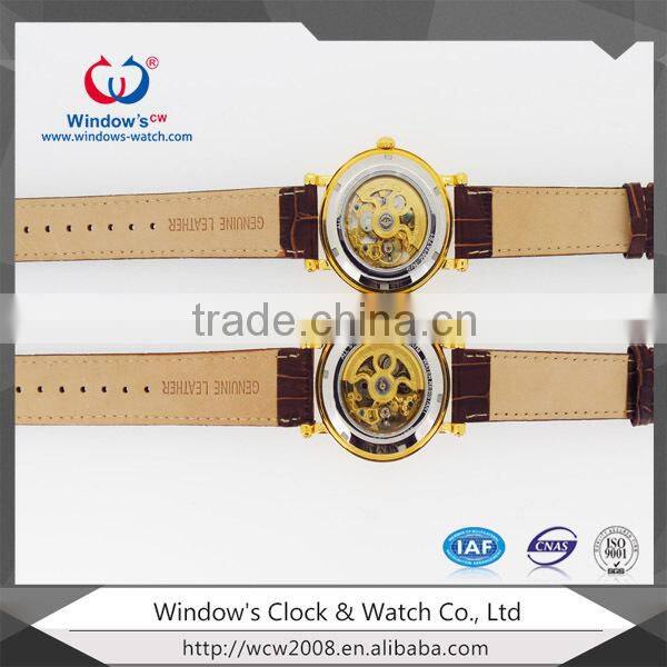 2015 Mens watches automatic mechanical Rose Gold watch wrist fashion quartz japan movt wrist watch