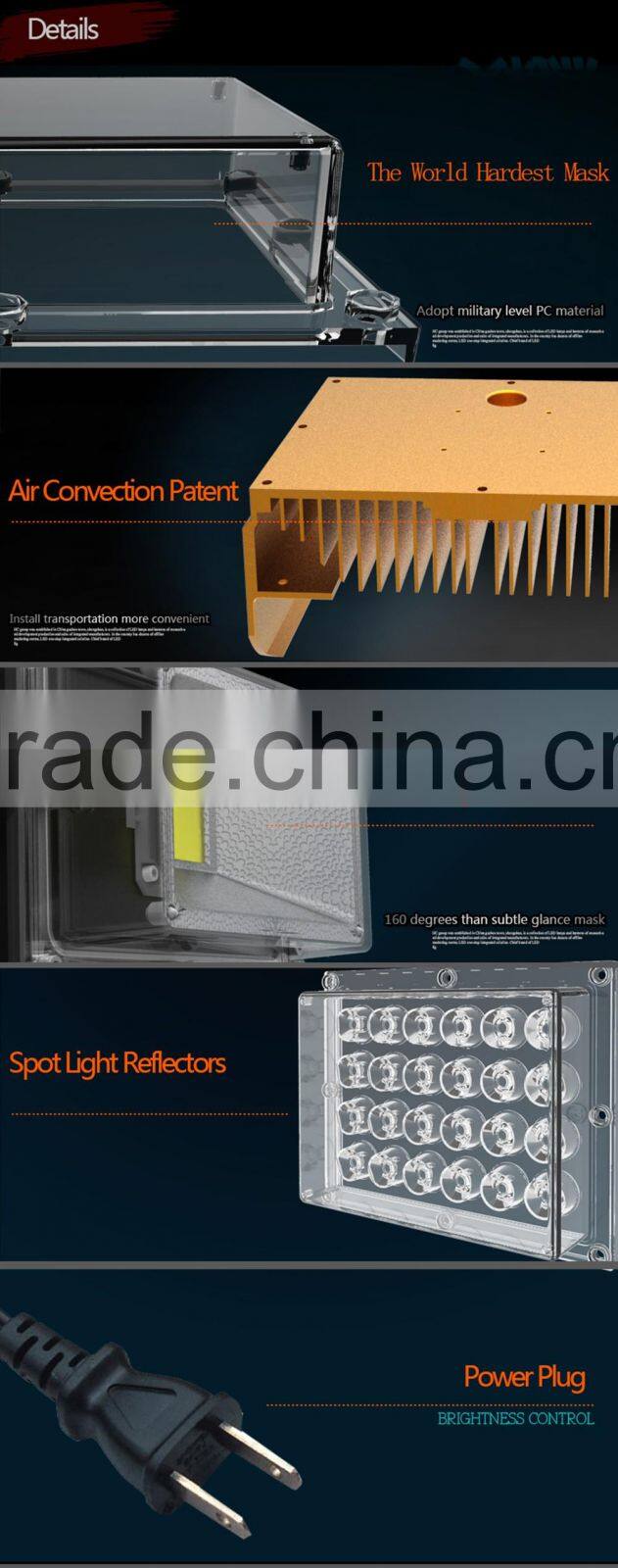 Outdoor Portable 30W 40W 50W Emergency IP65 Outdoor Waterproof LED Flood Light Work Lamp Lighting