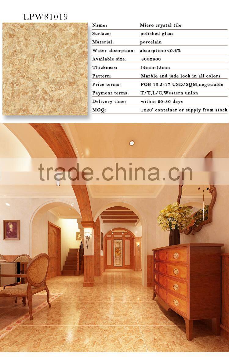 800x800 micro crystal porcelain floor tile glass