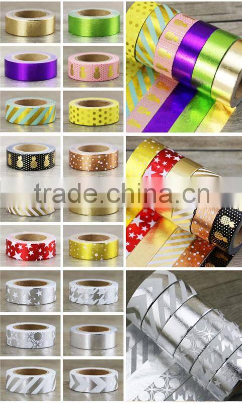 Lovely gold blocking masking tape wholesale with customize design