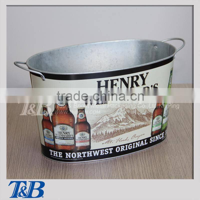 10QT galvanized container for beer