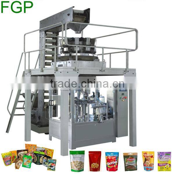 Premade pouch packing machine/premade bag packaging machine/rotary filling and sealing machine