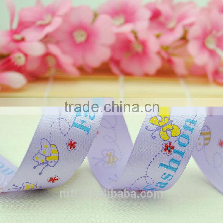 mutli color custom printed ribbon satin for sale