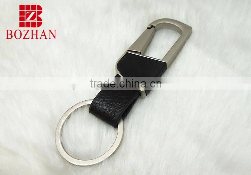 Leather carabiner key chains have stock