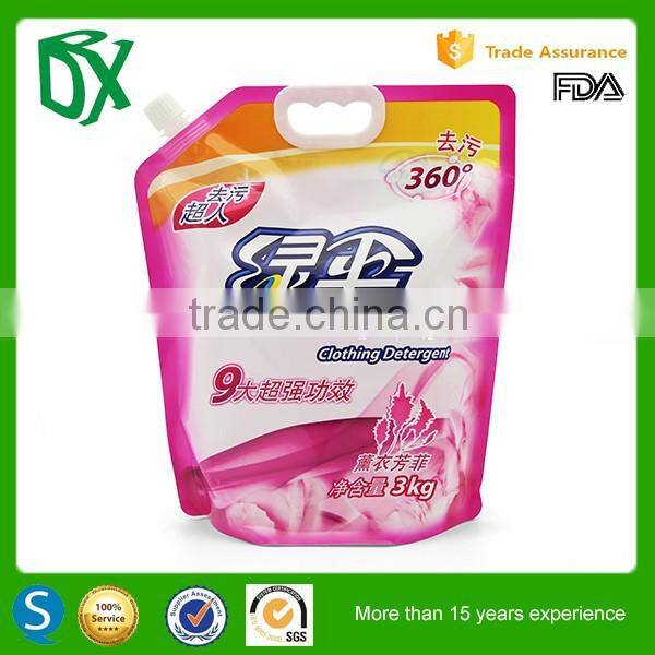 stand up zip lock top bag liquid bag bottom gusset plastic package bag