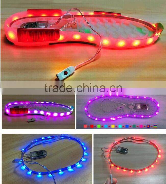 5v 24leds rechargable USB SMD3528 led shoes strip light