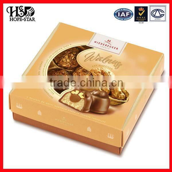 China factory wholesale heart shaped chocolate box paper chocolate packaging box