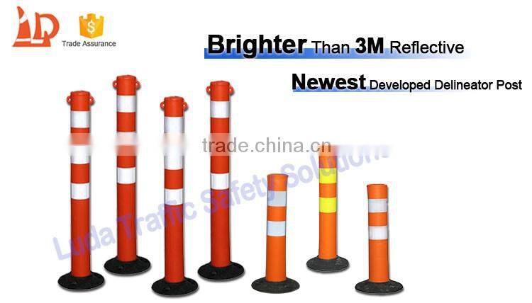 Unbreakable safe hit delineator post reflectors with super bright reflective