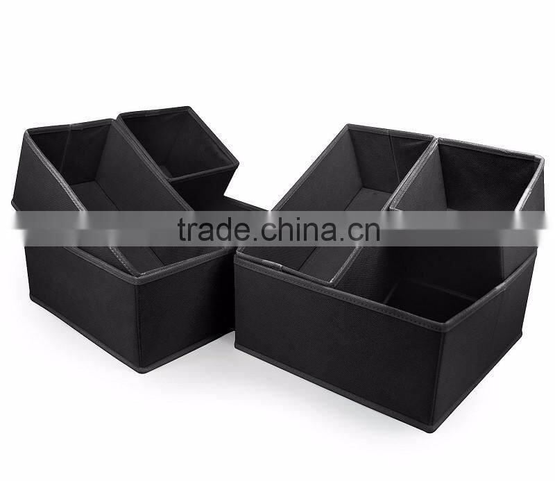 Closet / Dresser Storage Drawer Organizer Basket for Bras, Socks, Underwear, Tie, Scarves, Gloves and more - 6 Piece