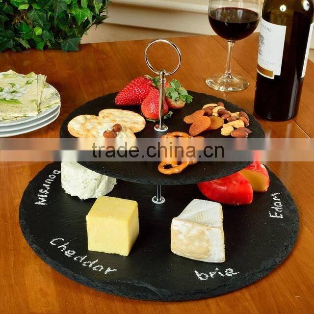 Slate cheese board for cake stand wedding