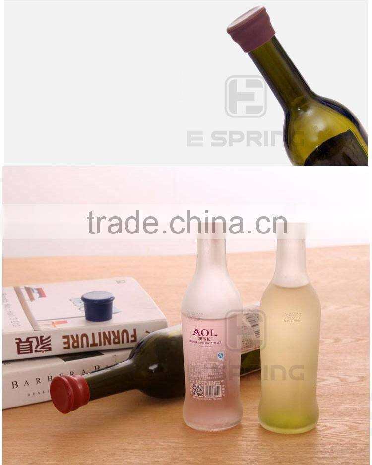 Wholesale soft bottle cork with customer logo silicone bottle stopper