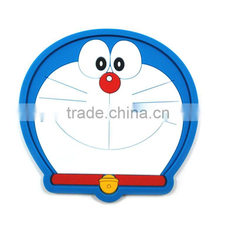 Cartoon soft PVC wholesales cheap custom plastic drink coasters